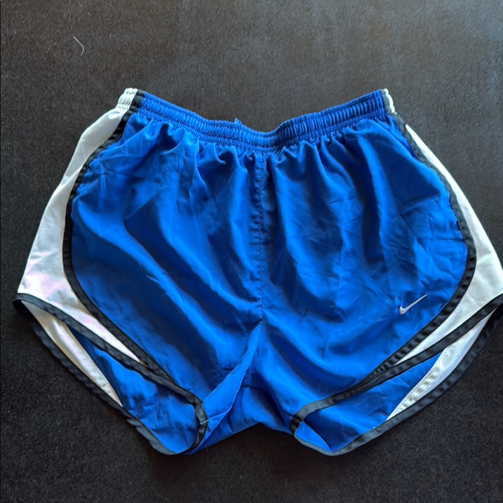 Nike Blue Athletic Shorts with White Trim size small